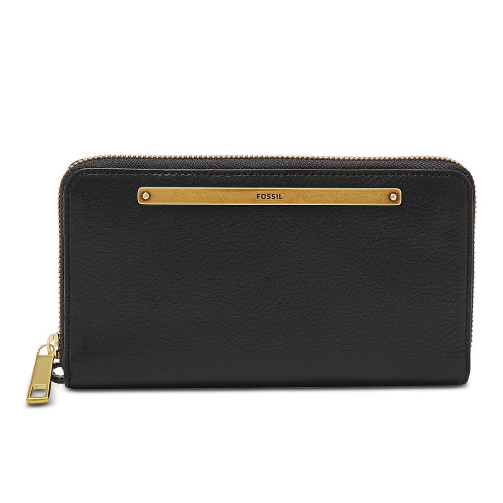 NWTS Fossil Leather Liza Zip Clutch Wallet - Picture 2 of 11
